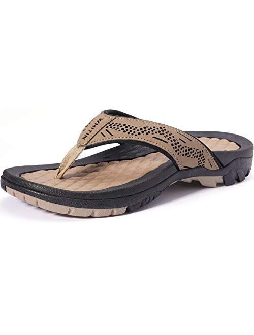 WHITIN Men's Flip Flops | Outdoor Thong Sandals | Arch Support | Slip Resistant