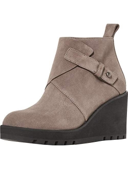 Womens Tinker Suede Ankle Wedge Boots