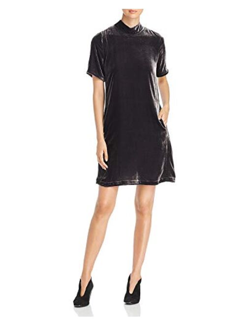 Eileen Fisher Womens Boat Neck Velvet Casual Dress