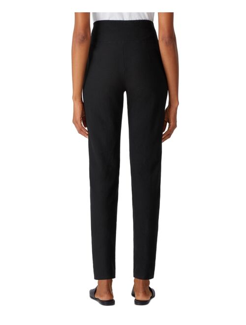 Eileen Fisher High-Waist Slim Ankle Pants