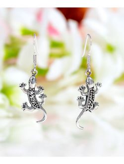 Frankie & Stein Sterling Silver Lizard Drop Earrings