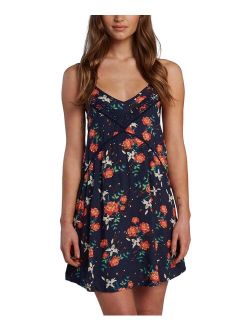 Navy Floral Lease of Life Sleeveless Dress - Women & Juniors