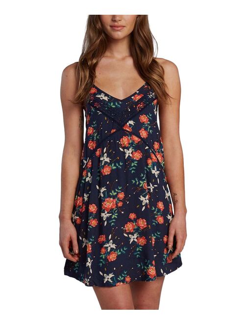 Navy Floral Lease of Life Sleeveless Dress - Women & Juniors