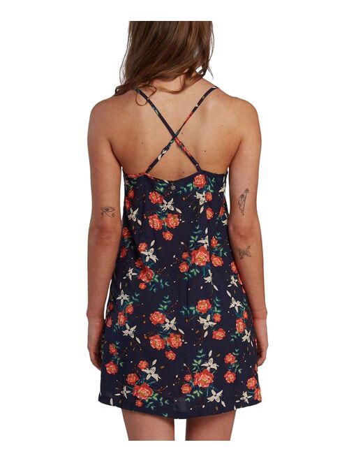 Navy Floral Lease of Life Sleeveless Dress - Women & Juniors