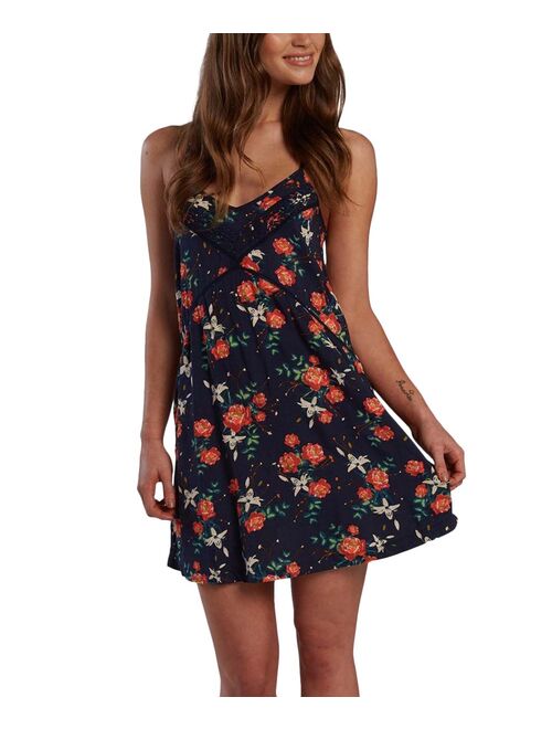 Navy Floral Lease of Life Sleeveless Dress - Women & Juniors