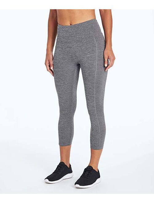 Heather Charcoal 22'' Pocket High-Rise Capri Leggings - Women