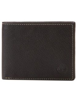 Men's Leather Wallet with Attached Flip Pocket