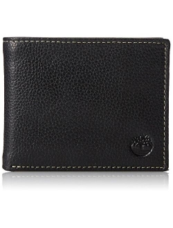 Men's Leather Wallet with Attached Flip Pocket