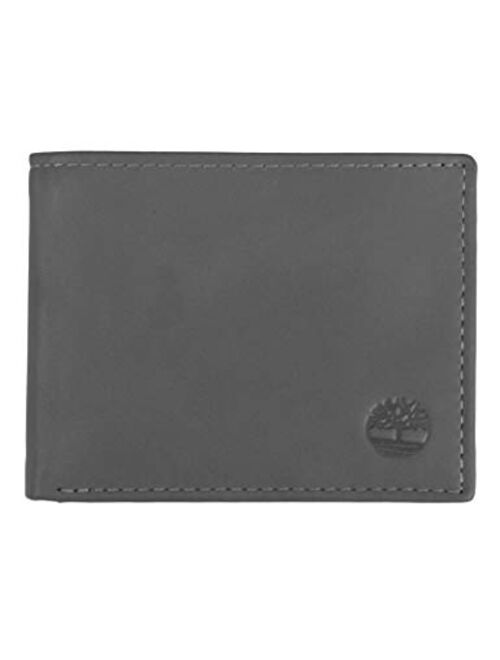 Timberland Men's Leather Wallet with Attached Flip Pocket