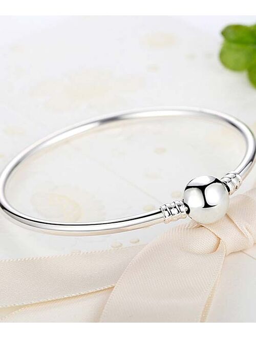 Sterling Silver Bead Bangle