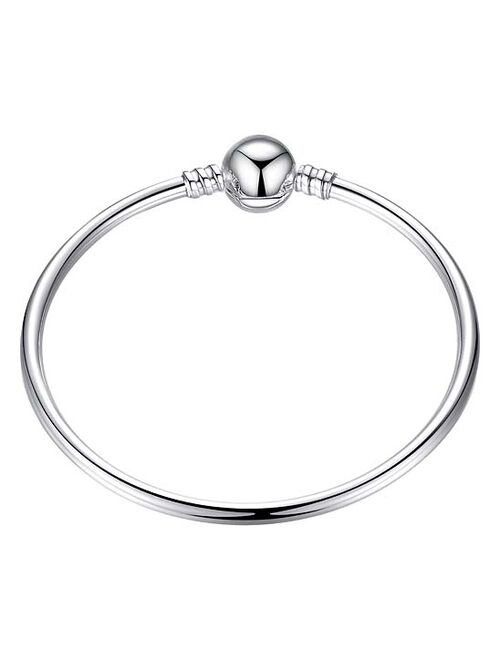 Sterling Silver Bead Bangle