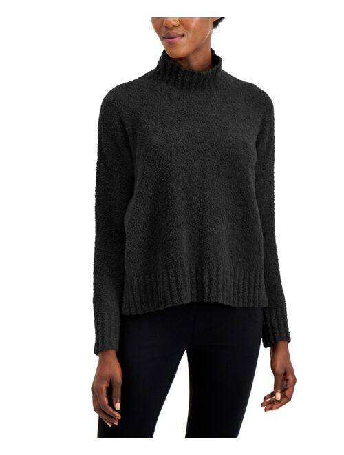 Eileen Fisher Organic Ribbed Turtleneck Box Top