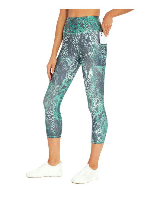 Jade Cream Snakeskin 22'' Brittany Capri Leggings - Women