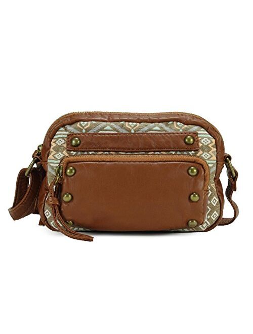 Scarleton Small Fabric Crossbody Shoulder Bag for Women, Ultra Soft Washed Vegan Leather, H1914