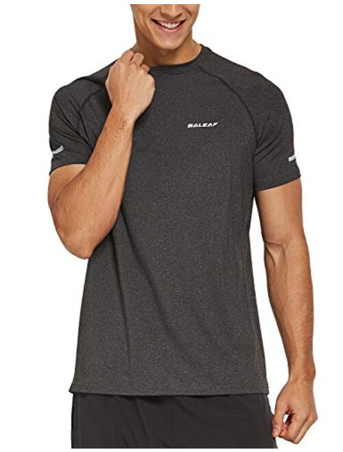 BALEAF Men's Quick Dry Short Sleeve T-Shirt Sun Protection Running Workout Shirts