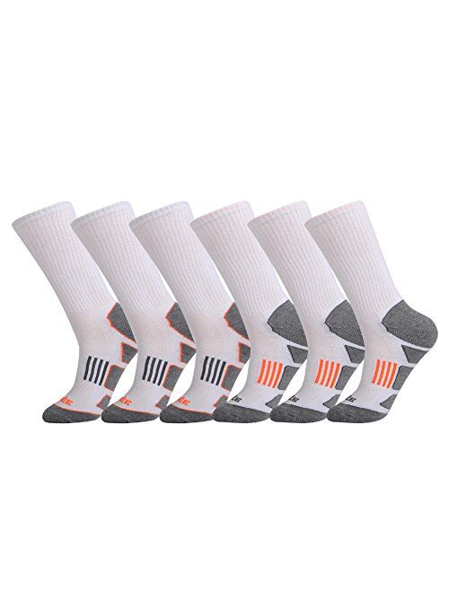 JOYNEE JOYNÉE Mens 6 Pack Athletic Cushion Crew Socks Performance Running Socks