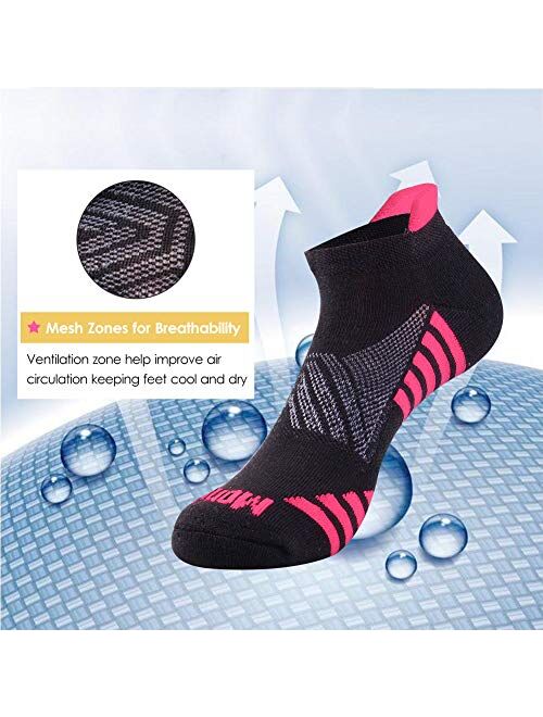 JOYNEE JOYNÉE Womens-Ankle-Athletic-Socks Low Cut Sports Running Socks 7 Pairs Days of the Week Socks