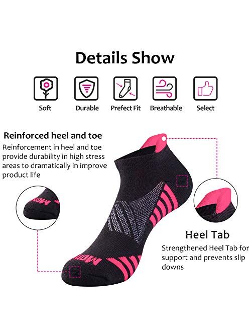 JOYNEE JOYNÉE Womens-Ankle-Athletic-Socks Low Cut Sports Running Socks 7 Pairs Days of the Week Socks