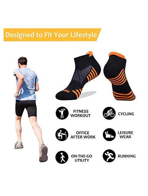 JOYNEE JOYNÉE Mens Ankle Athletic Socks Low Cut Week Socks for Sports Running 7 Pack