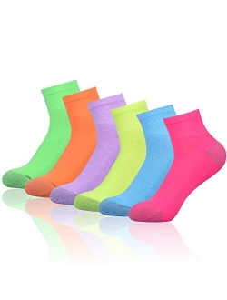 Ankle Socks Women Low Cut Athletic Running with Cushion for Sports and Casual Use 6-Pairs Pack