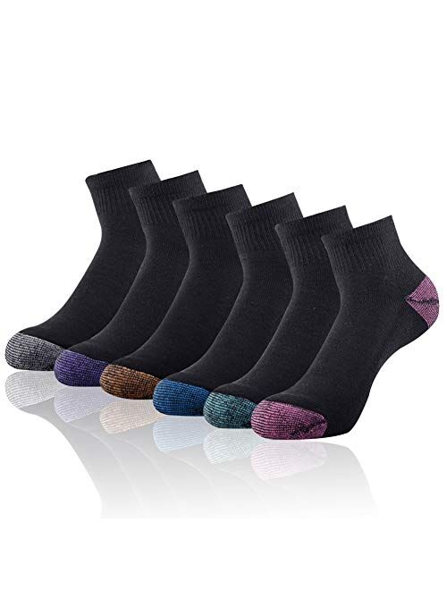 JOYNEE Ankle Socks Women Low Cut Athletic Running with Cushion for Sports and Casual Use 6-Pairs Pack