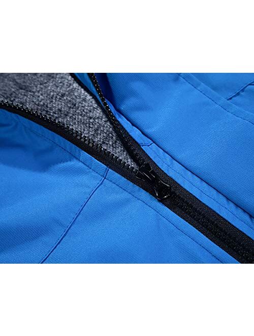 FTIMILD Mens Winter Coat, Waterproof Ski Jacket Winter Windproof Rain Jacket Warm Snow Coats