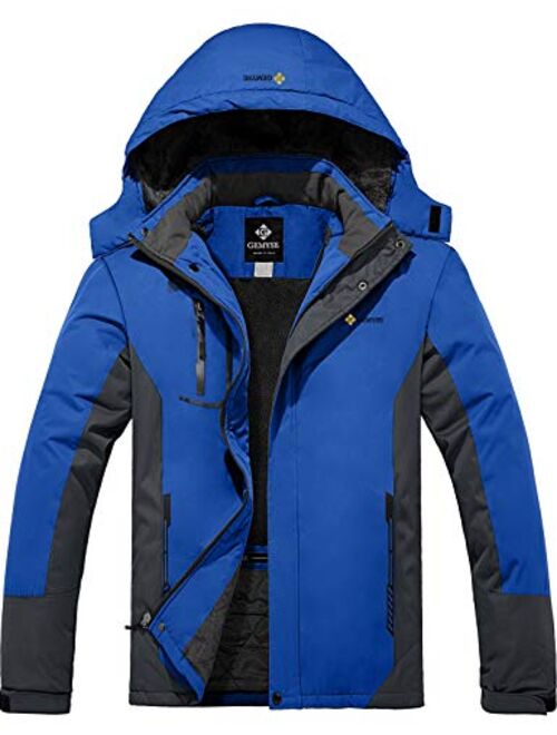 GEMYSE Men's Mountain Waterproof Ski Snow Jacket Winter Windproof Rain Jacket