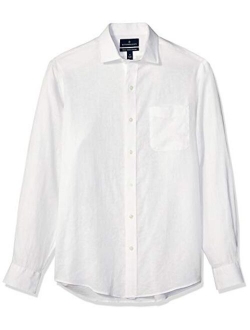 Amazon Brand - Buttoned Down Men's Classic Fit Casual Linen Cotton Shirt