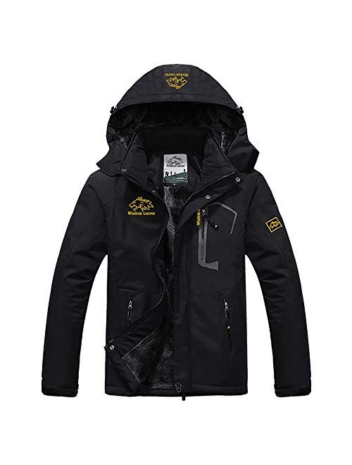 Men's Ski Jacket Warm Winter Jacket Windproof Snow Coat Waterproof Rain Jacket for Hiking Camping Outwear