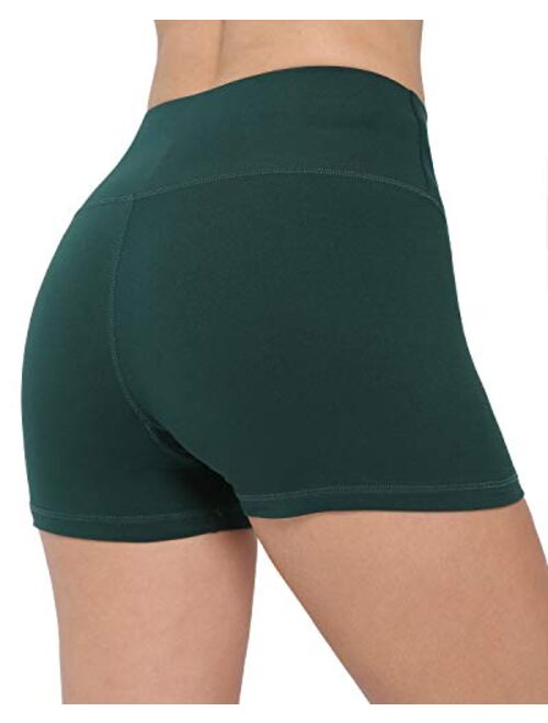 CHRLEISURE Workout Booty Shorts for Women - High Waist Spandex Yoga Soft Bike Shorts