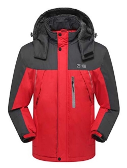 ZSHOW Men's Mountain Ski Jacket Waterproof Fleece Lined Outdoor Snow Coat