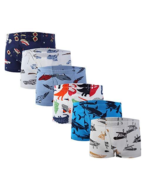 Boys Boxer Briefs Shorts Cotton Baby Toddler Underwear for Kids Boy 6/8 Pack