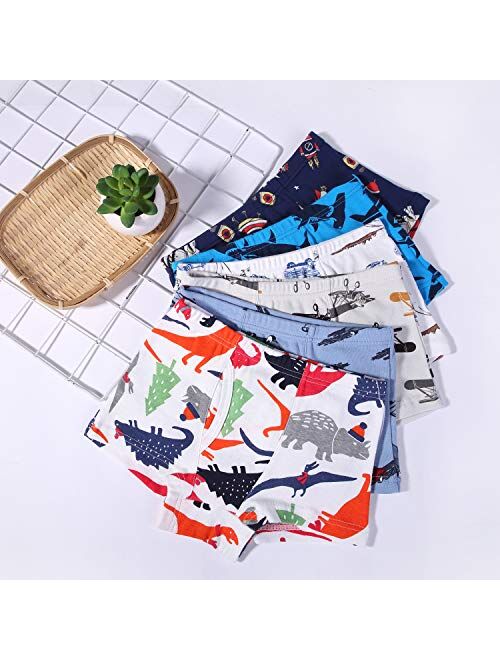 Boys Boxer Briefs Shorts Cotton Baby Toddler Underwear for Kids Boy 6/8 Pack