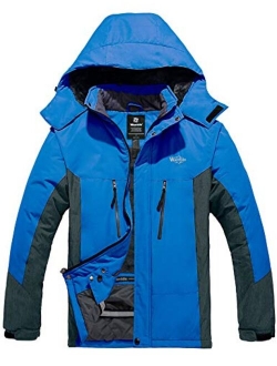 Wantdo Men's Mountain Skiing Jacket Fleece Snowboarding Jackets Waterproof Winter Snow Coat Windproof Raincoat