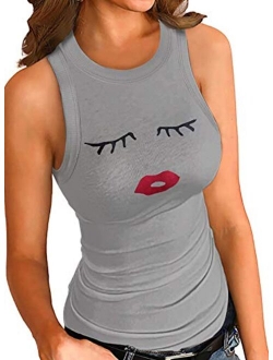 Womens Ladies Ribbed Thick Strap Low Cut Tight Slim Fitted Sporty Workout Tank Tops