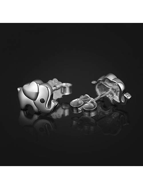 Elephant Earrings Hypoallergenic 925 Sterling Silver Earrings Women NO-Nickel for Sensitive Ears