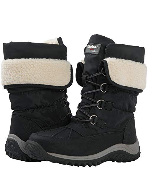 GLOBALWIN Women's Faux Fur Lined Winter Snow Boots