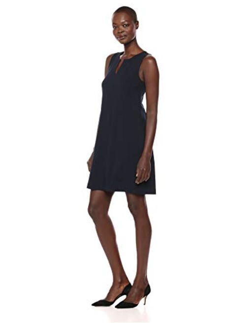 Amazon Brand - Lark & Ro Women's Sleeveless Split Neck Shift Dress