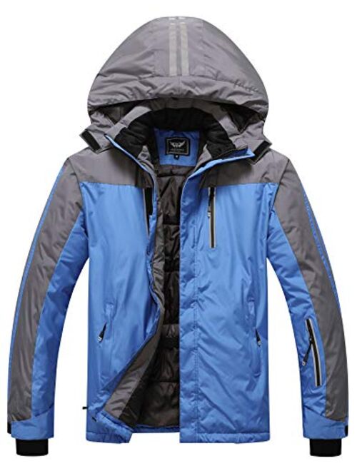 Men's Mountain Waterproof Ski Jacket Winter Warm Snow Coat Windproof Rain Jacket