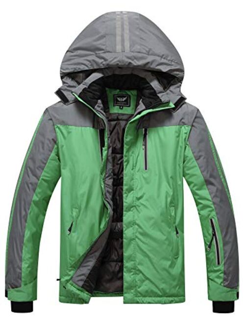 Men's Mountain Waterproof Ski Jacket Winter Warm Snow Coat Windproof Rain Jacket