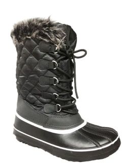 OwnShoe Aspen Waterproof Faux Fur Lace Up Nonslip Snow Boots