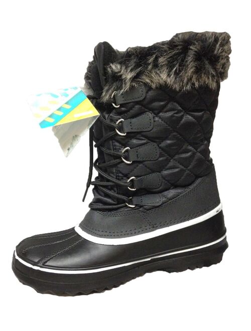 OwnShoe Aspen Waterproof Faux Fur Lace Up Nonslip Snow Boots