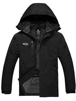 Wantdo Men's Mountain Ski Jacket Waterproof Snowboarding Jackets Warm Winter Snow Coat Outdoor Fleece Raincoats