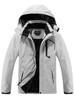 Men's Mountain Waterproof Ski Jacket Windproof Rain Windbreaker Winter Warm Hooded Snow Coat