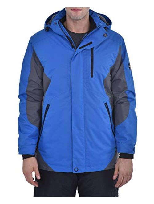 Swiss Alps Mens Insulated Waterproof Performance Winter Ski Jacket Coat