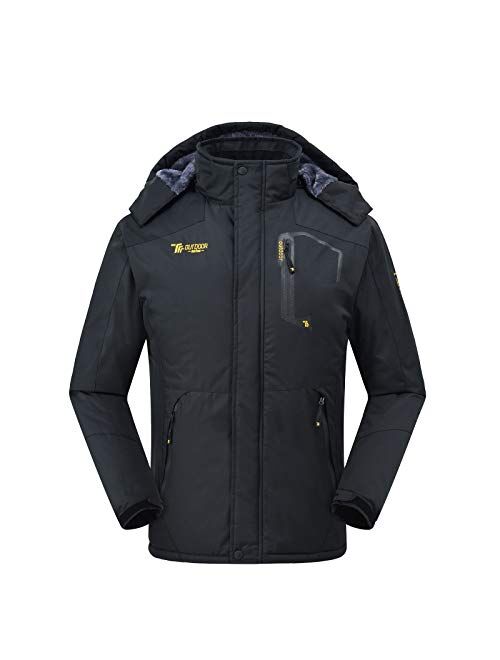 TBMPOY Men's Ski Jacket Hooded Sportswear Windproof Waterproof Windproof Outdoor Rain Jacket