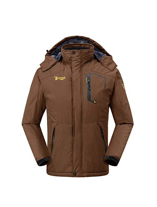 TBMPOY Men's Ski Jacket Hooded Sportswear Windproof Waterproof Windproof Outdoor Rain Jacket