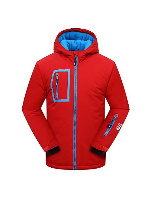 PHIBEE Men's Outdoor Waterproof Windproof Fleece Warm Ski Jacket