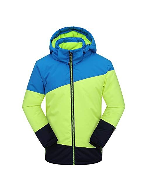 PHIBEE Men's Outdoor Waterproof Windproof Fleece Warm Ski Jacket