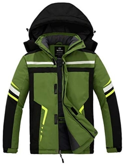 Wantdo Men's Windproof Snowboarding Jacket Mountain Waterproof Ski Jacket Warm Winter Snow Coat